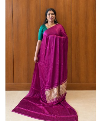 Gaji Silk Saree for Women-dark pink
