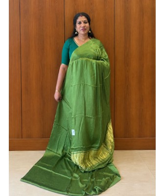 Gaji Silk Saree for Women-green