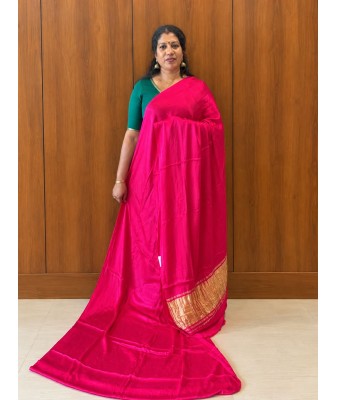 Gaji Silk Saree for Women-pink
