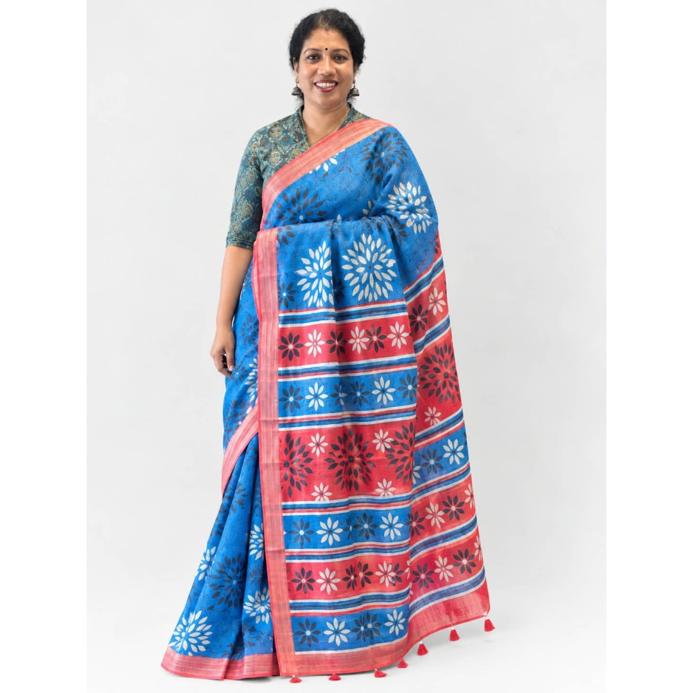 Semi Linen Elegant & Stylish Saree-h