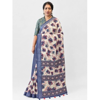 Semi Linen Elegant & Stylish Saree-g