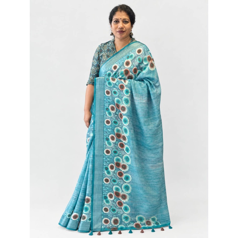 Semi Linen Elegant & Stylish Saree-k