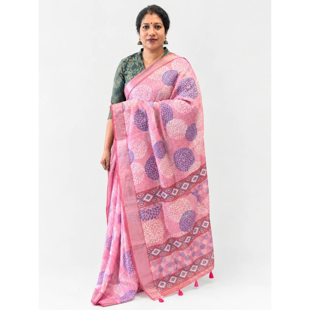Semi Linen Elegant & Stylish Saree-m