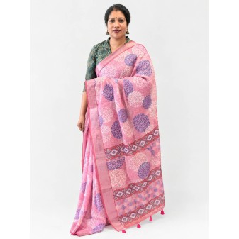 Semi Linen Elegant & Stylish Saree-m