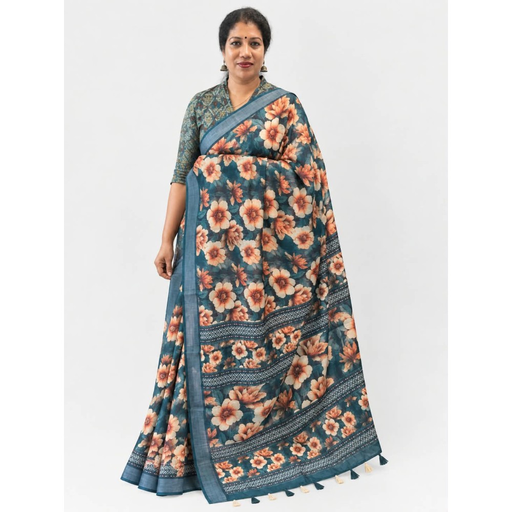 Semi Linen Elegant & Stylish Saree-o