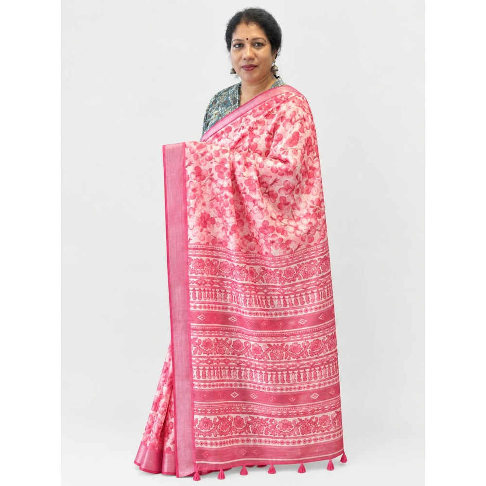 Semi Linen Elegant & Stylish Saree-p
