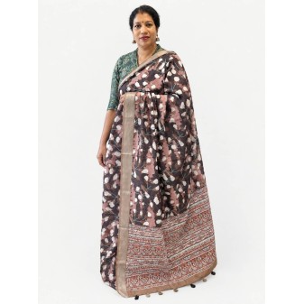Semi Linen Elegant & Stylish Saree-r