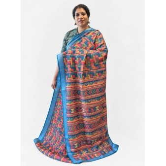 Semi Linen Elegant & Stylish  Saree-b