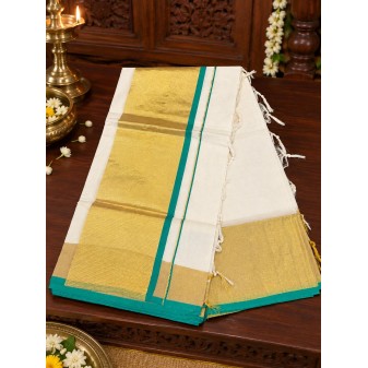 Traditional Set Saree-aqua blue