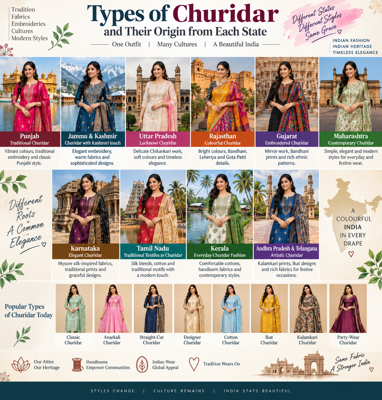 Types of Churidar and Their Regional Styles Across India