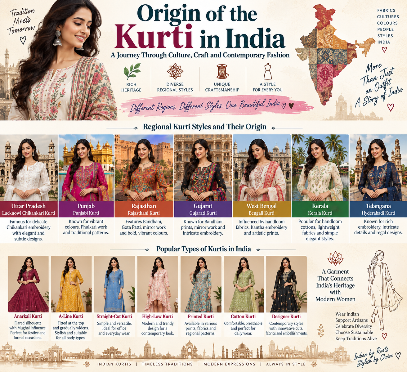 Origin of the Kurti: History, Regional Styles and Types Available in India